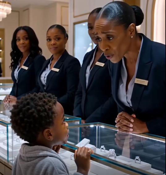 The glass door slammed so hard it silenced the entire jewelry store in an instant.