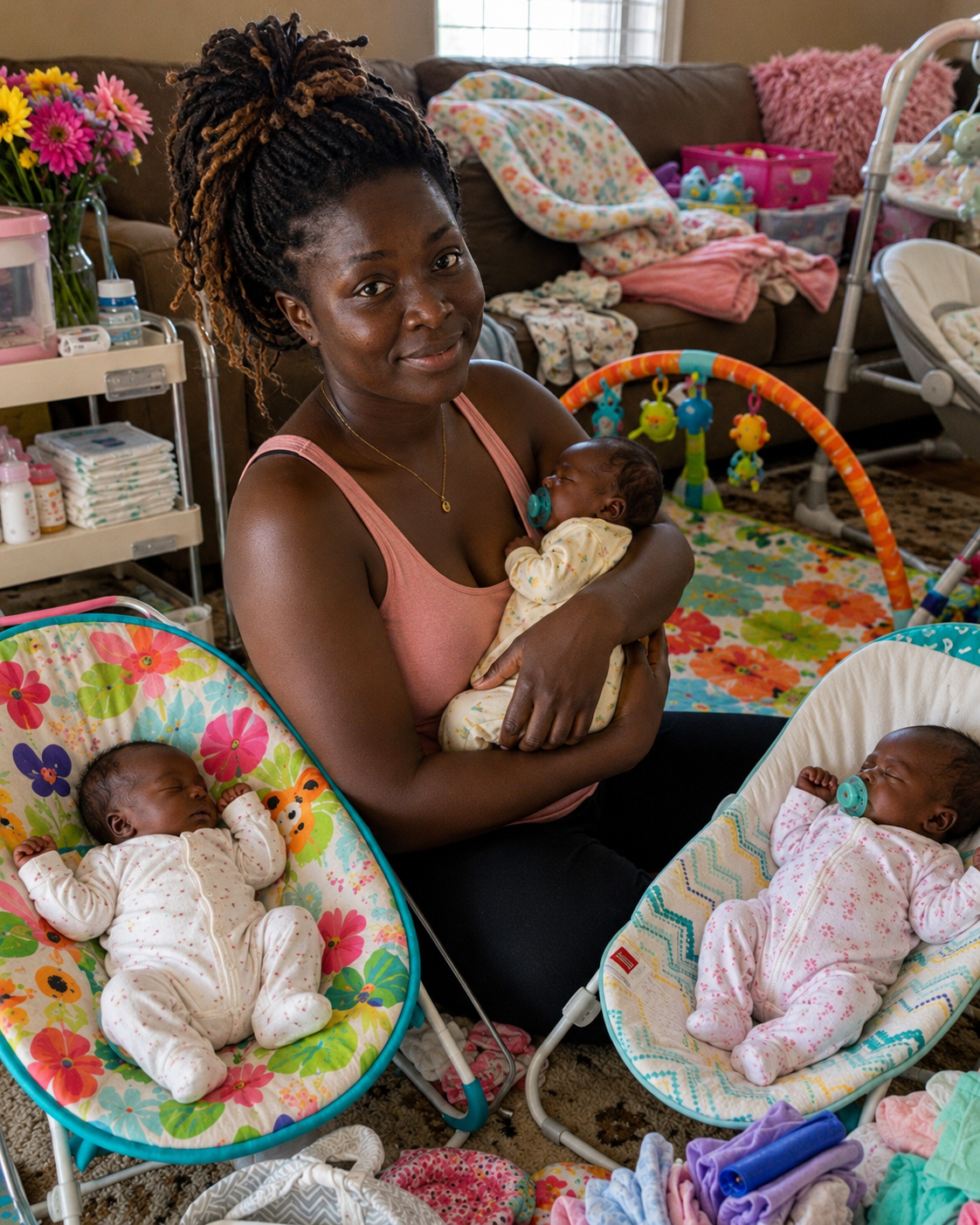 My husband left me alone with our newborn triplets to go on a "well-deserved" solo vacation