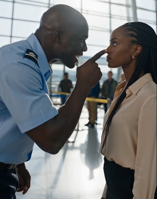 Aggressive Airport Officer Shoved A Woman Not Knowing Her Real Rank
