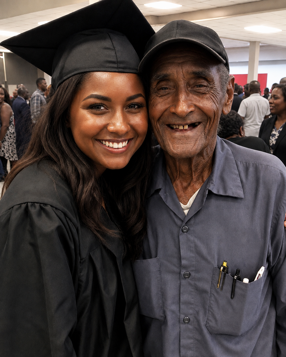 My daughter chose the school janitor to walk her across the graduation field instead of me — I felt humiliated until he pulled an old envelope from his pocket and said, "Her mother BEGGED me to do this."