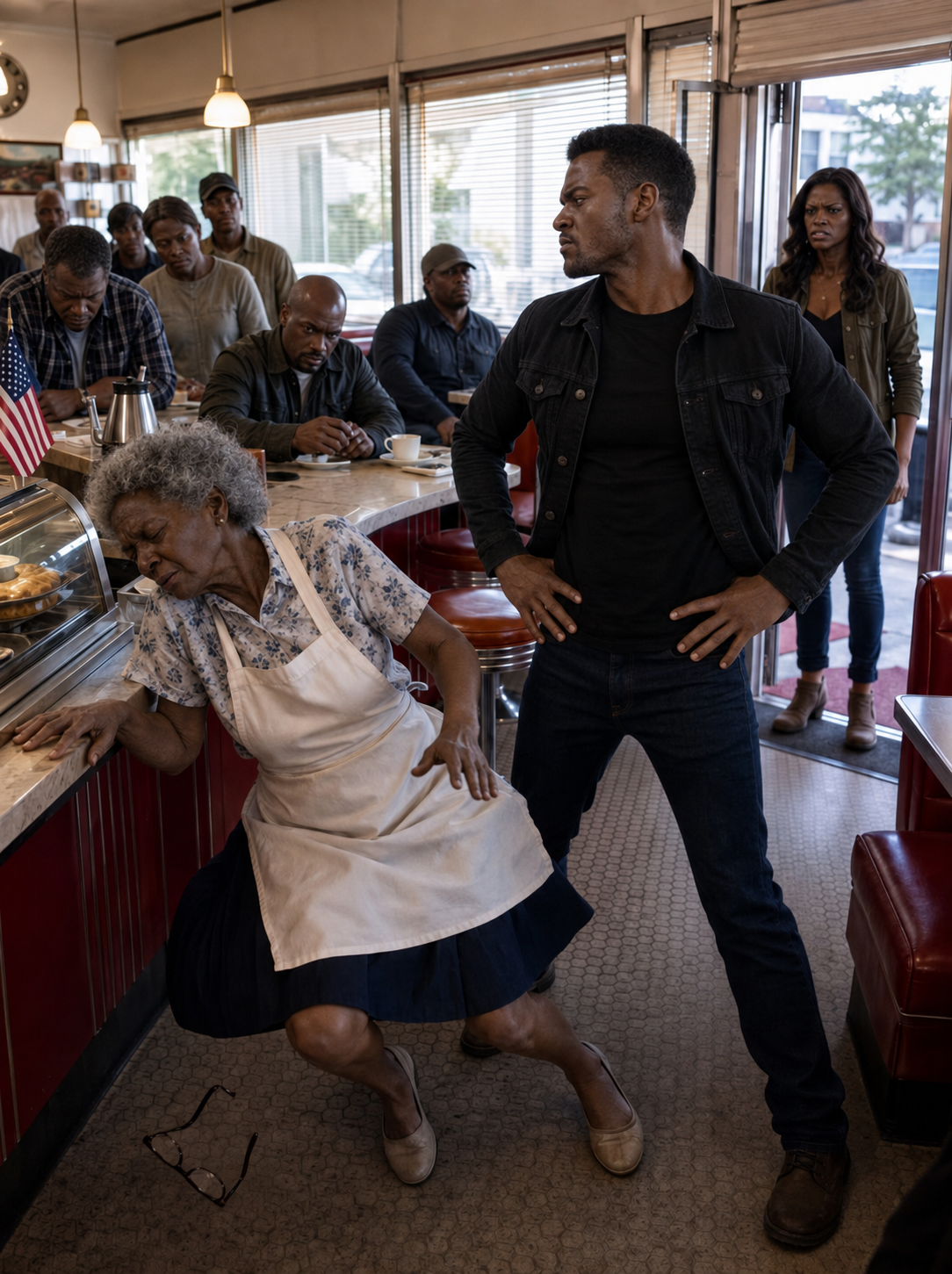 When a bu:lly sh0ved my 75-year-old mother during a dispute in her North Carolina diner and warned he could do whatever he wanted, the regulars dropped their eyes and the sheriff called it a fall.