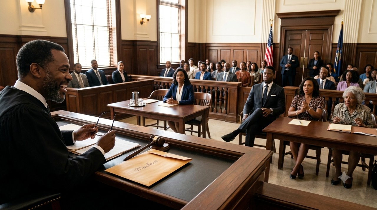**MY HUSBAND SAT BACK WITH HIS LEGS CROSSED AND SAID SMUGLY, "YOU WILL NEVER TOUCH MY MONEY AGAIN." HIS MISTRESS ADDED, "THAT'S RIGHT, HONEY." HIS MOTHER GRINNED, "SHE DOESN'T DESERVE A SINGLE PENNY." THEN THE JUDGE OPENED MY LETTER, READ THE FIRST LINES, AND BURST OUT LAUGHING.