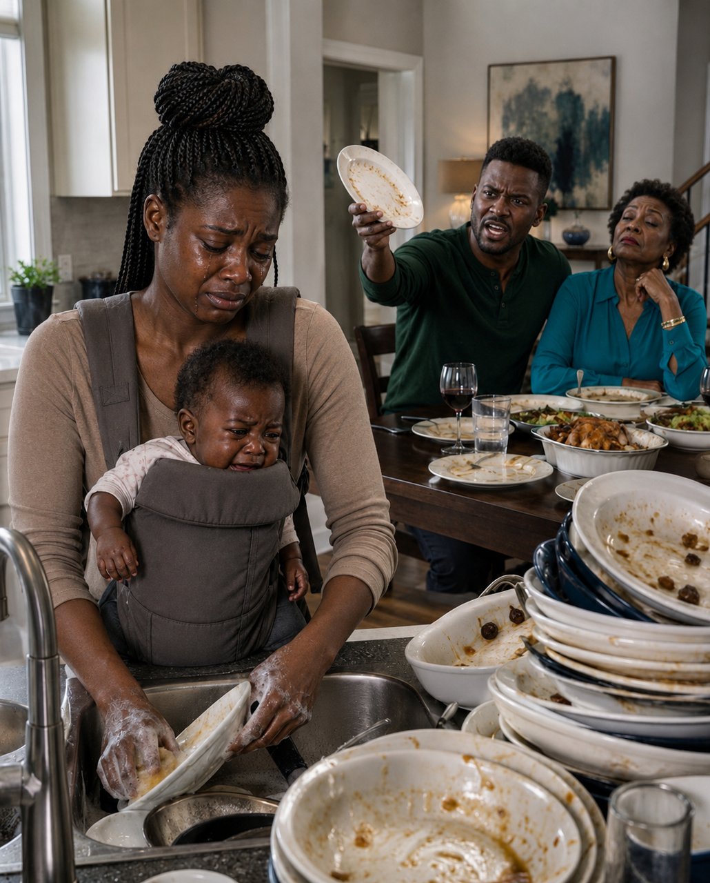 When I arrived at my daughter's house, she was holding her crying baby with one arm while washing a mountain of dishes with the other.