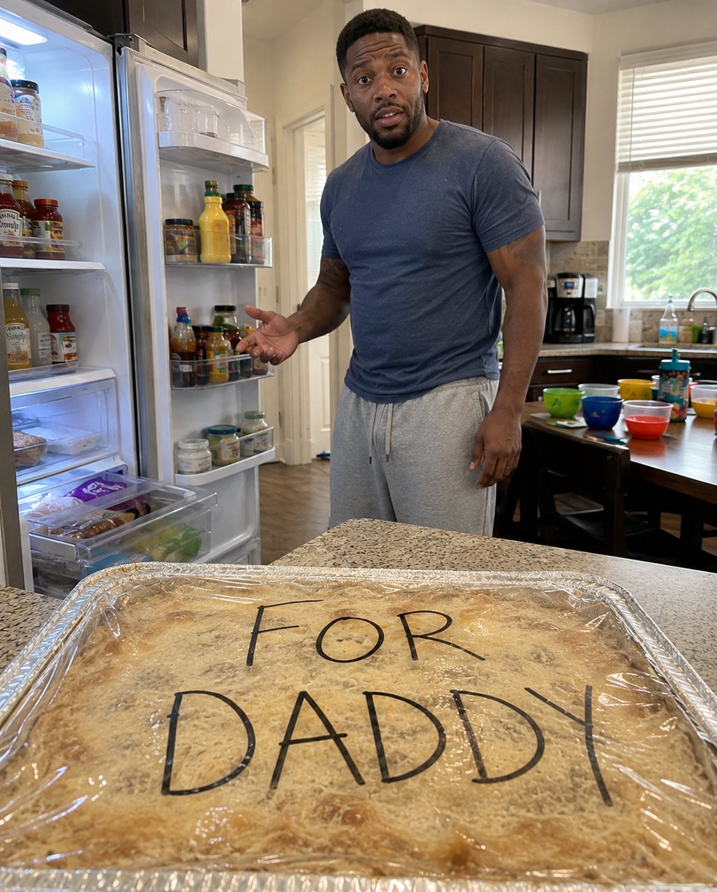 I Let My Husband Go To The Pub With His Guys While I Put Our Three Kids To Bed — In The Morning I Found A Lasagna In My Fridge, With "FOR DADDY" Written On The Lid