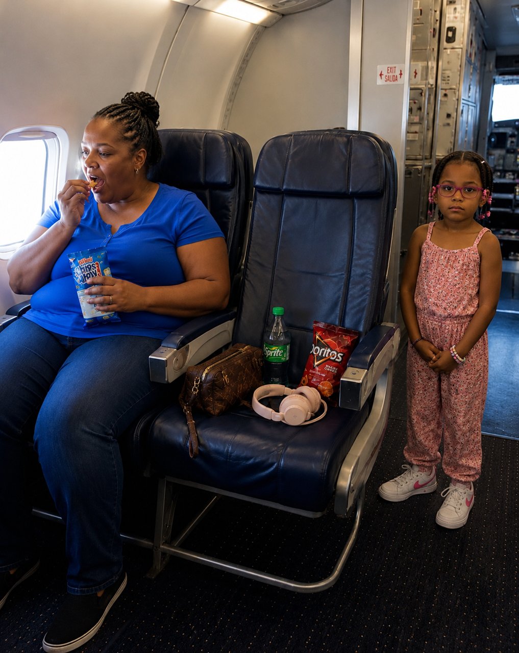 I paid for a window seat on the plane so my 6-year-old daughter with autism could sit there, but a rude woman took it instead — then the pilot taught her a lesson she'd never forget.