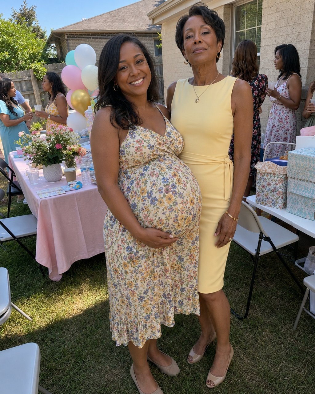 My mother-in-law loudly suggested I "stop eating for two" and "hit the gym" at my own baby shower — my mom's response made her run out of our house.