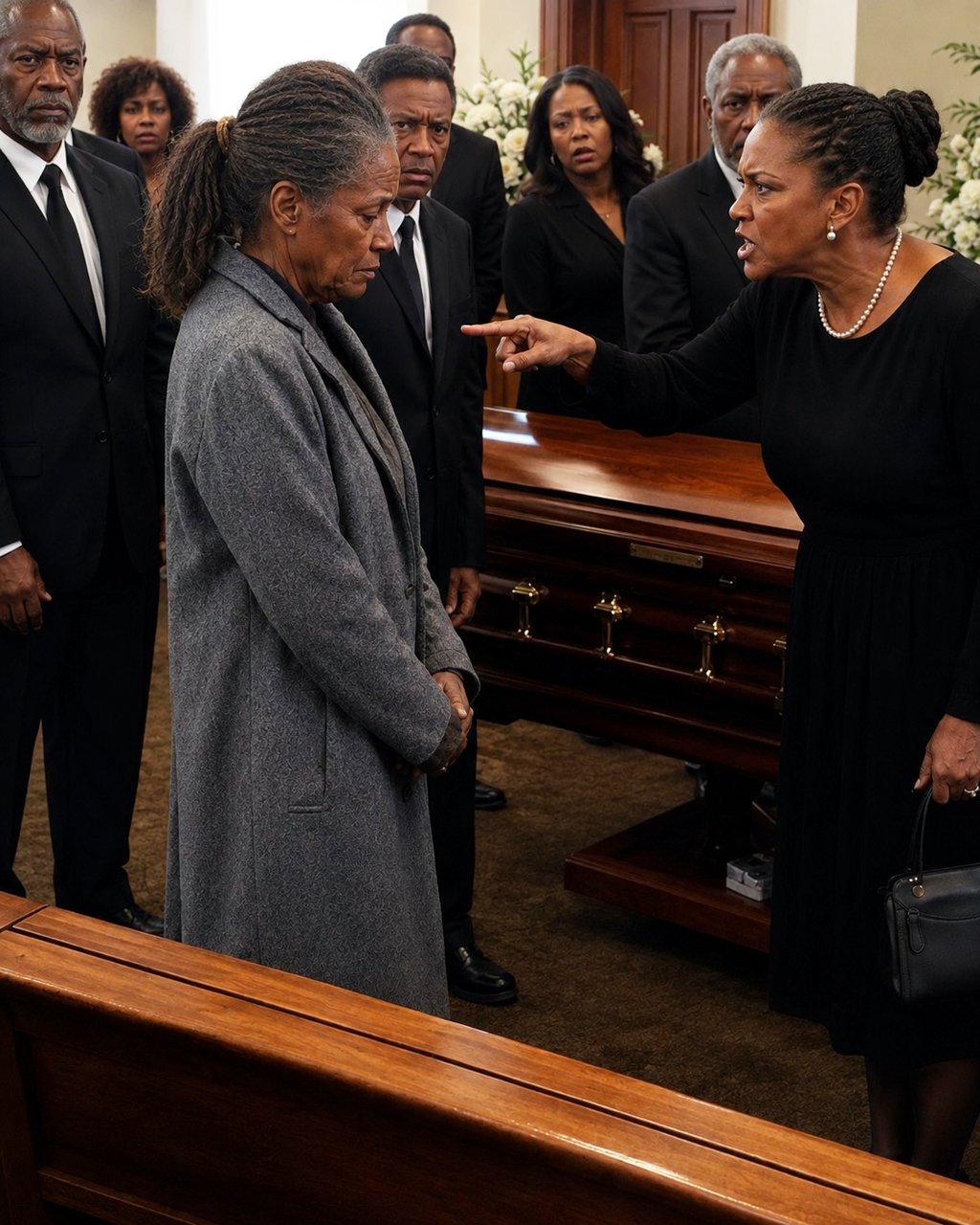 At my husband's funeral, my stepdaughter humiliated me in front of the entire church because of the coat I was wearing.