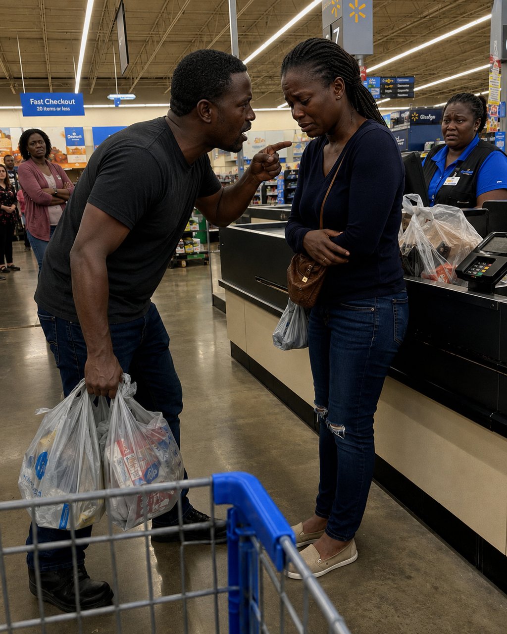 I helped a woman after her boyfriend made a scene at a grocery store — the next day, she showed up at my door and said, "Please, hear me out.