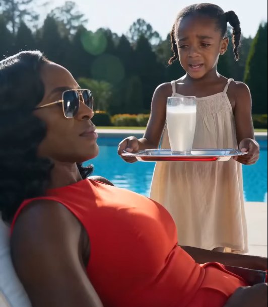 The little girl wasn't crying because of the chill...
