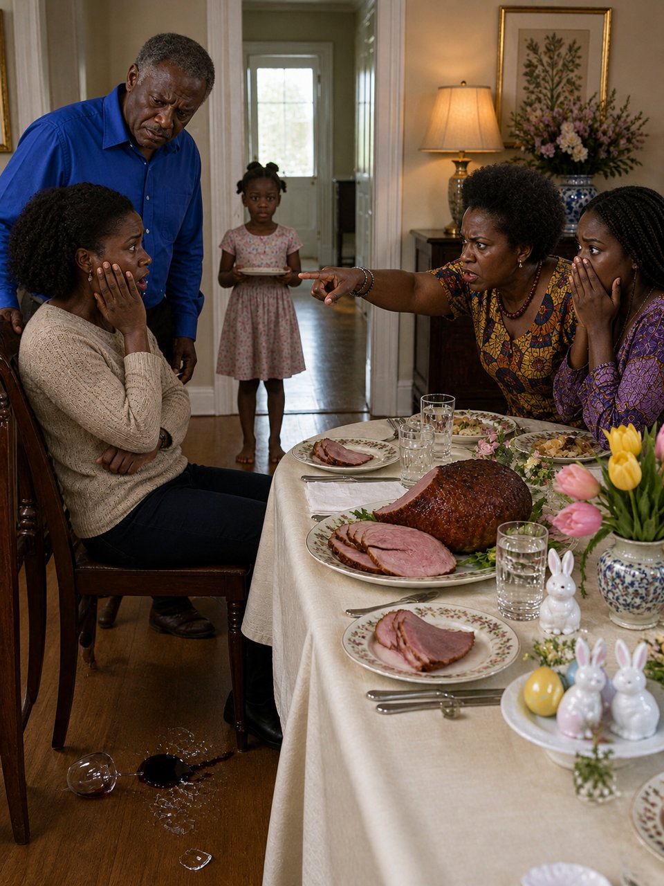 My father hurled a wine glass at my face during Easter dinner because I refused to turn my house over to my sister.