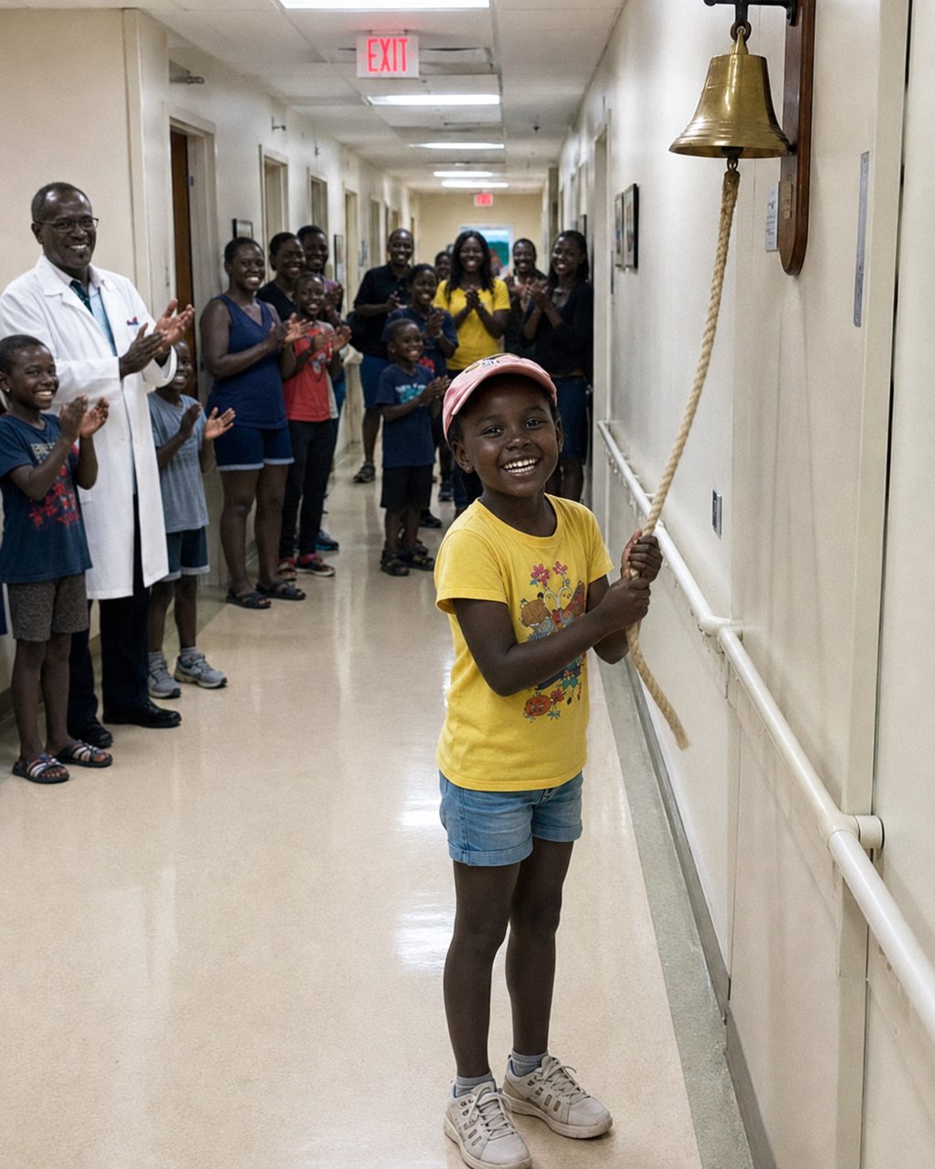 My daughter finally rang the bell after finishing chemotherapy — but as we were leaving the hospital, her doctor rushed after us and said, "Wait!