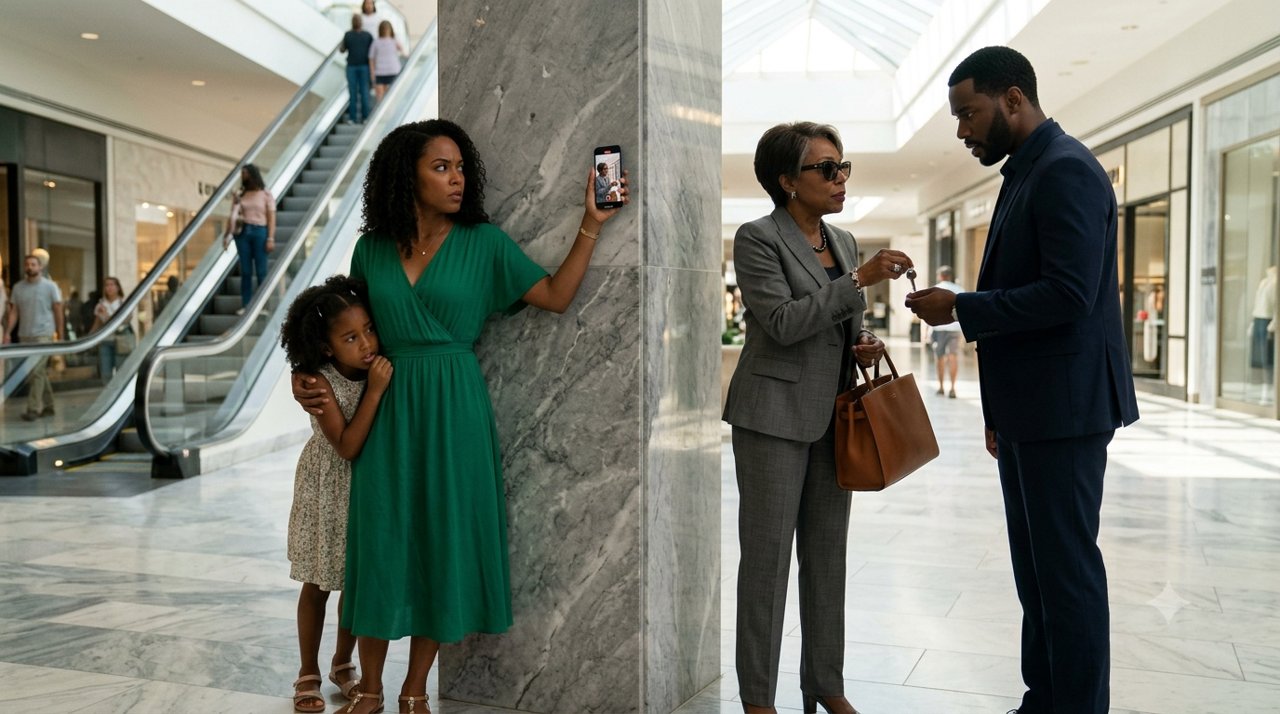 My mother-in-law said she was going to the doctor, but my daughter spotted her at the mall handing money, a key, and our family schedule to a strange man.