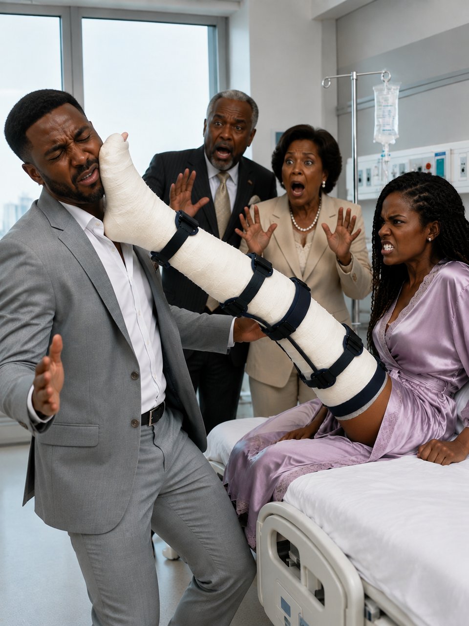 My in-laws br0ke my leg, and my husband said, "Let her learn to obey." Three days later, they came to the hospital just to m0ck me, but I stayed silent, pulled out a recording, and called my lawyer…