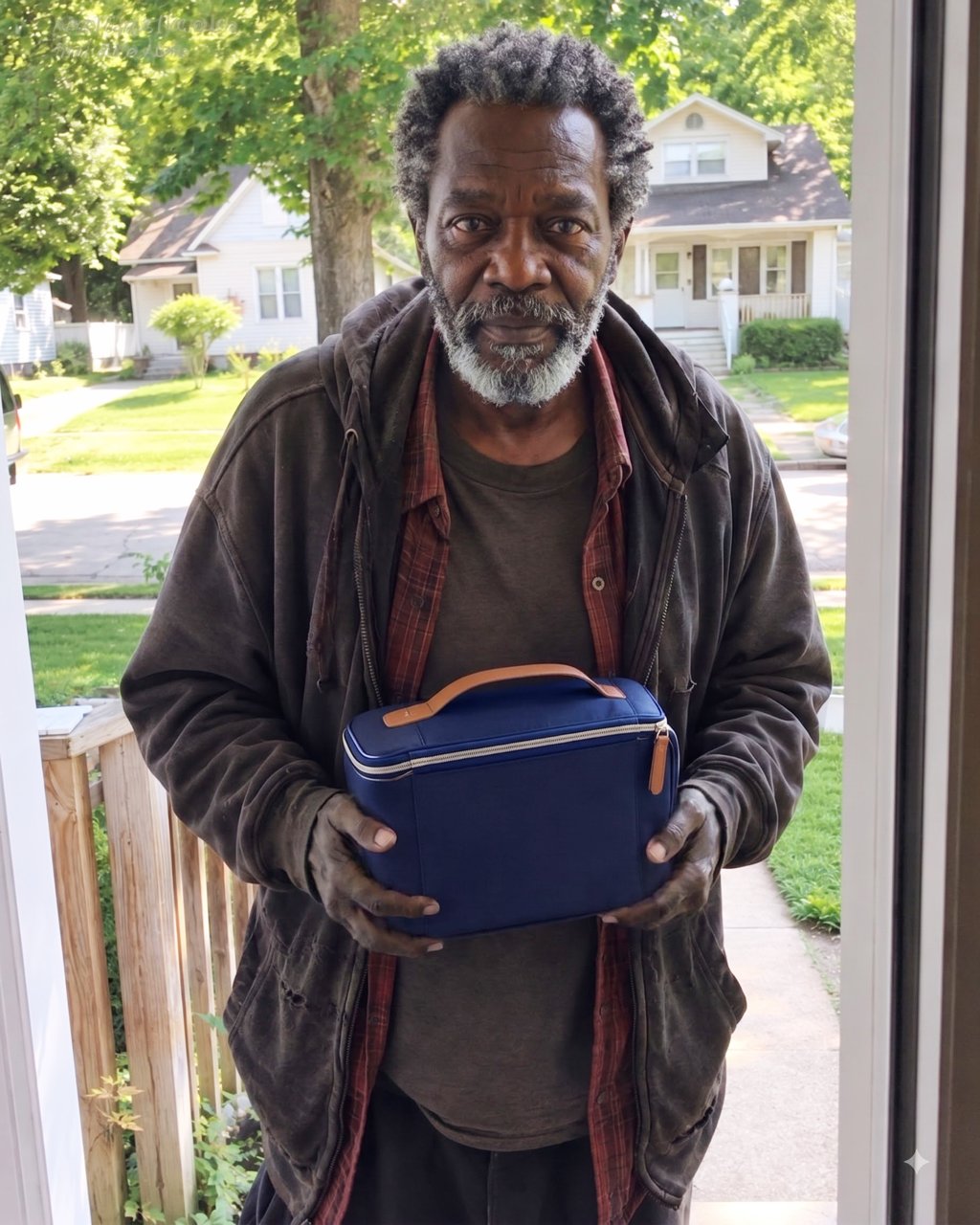 My teenage daughter packed an extra lunchbox every morning for the homeless man near her school — today, he knocked on our front door and said, "There's something your daughter is too terrified to tell you."