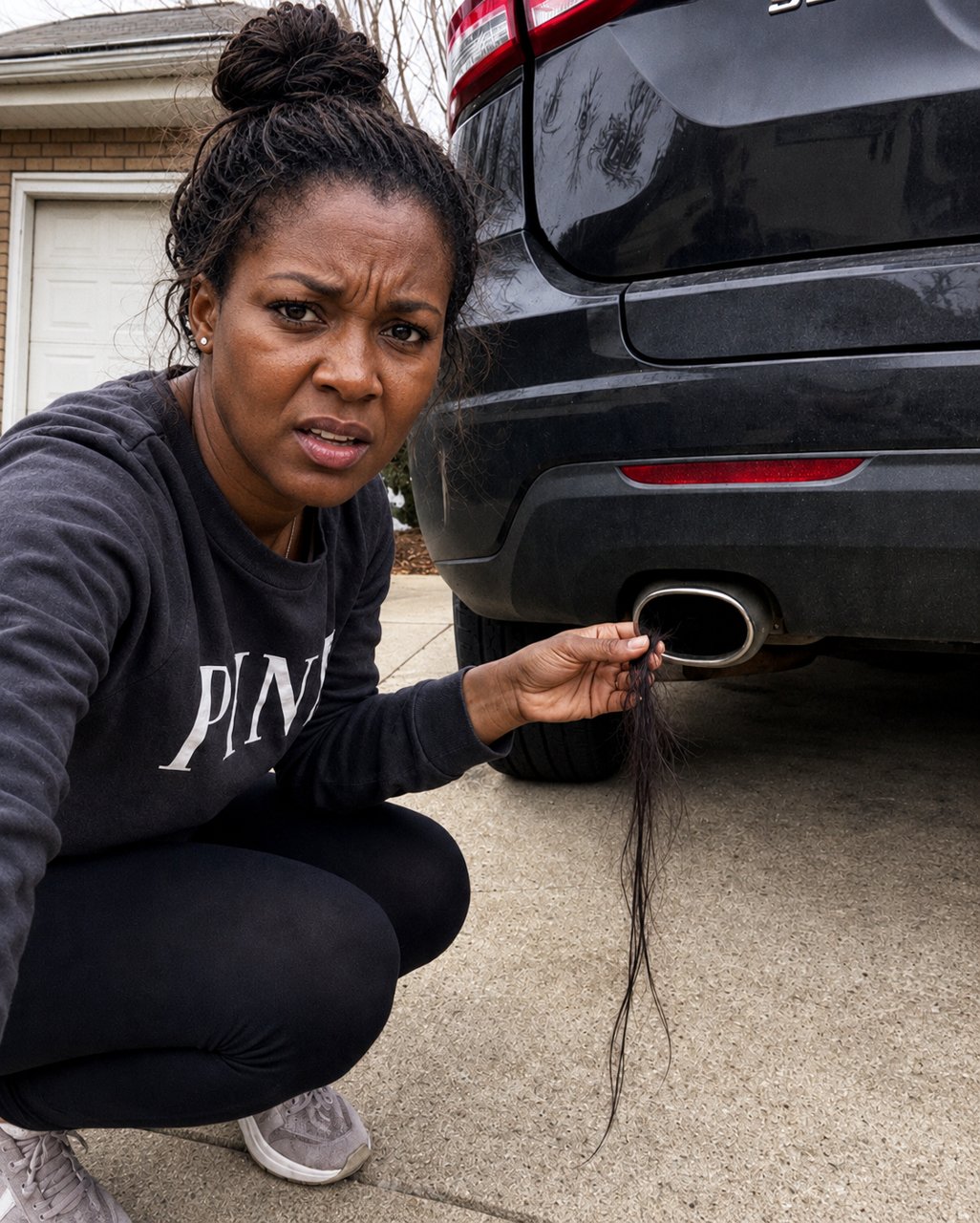 At 7:14 on a Tuesday morning, I pulled what looked like another woman's hair out of my husband's exhaust pipe.