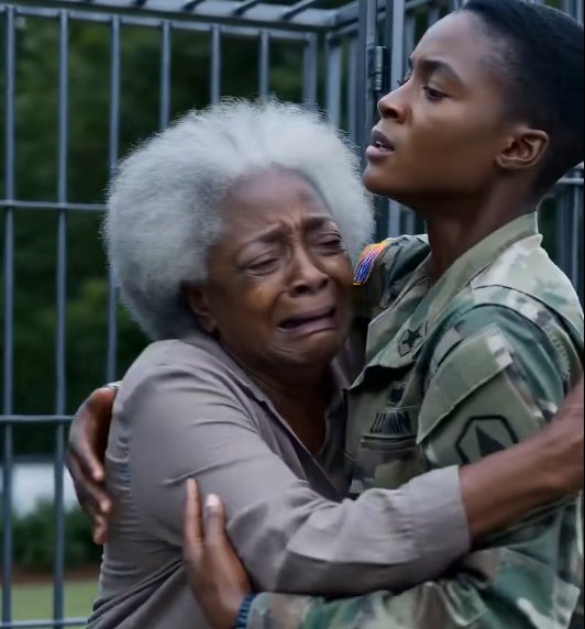 The decorated soldier expected hugs when she returned home.