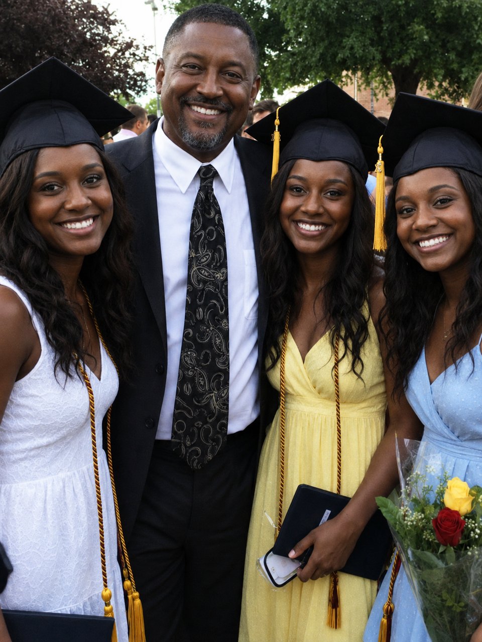 I gave up 22 years of my life raising my triplet nieces — what they did at their college graduation made me drop to my knees.