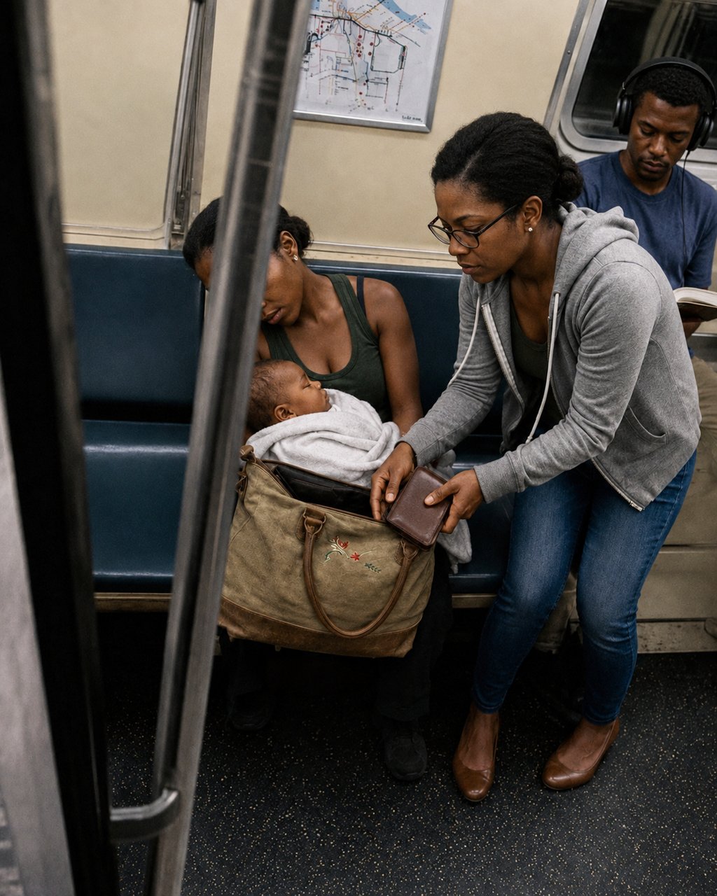 I Confronted a Woman Taking a Wallet From a Sleeping Mother's Bag on the Subway — Instead of Running, She Calmly Placed Something Inside It.