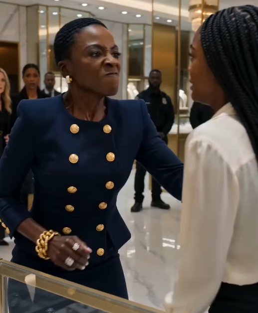 Vanessa Cole pushed Sophie Bennett so hard that the young store clerk struck the glass display case before falling onto the white marble floor.