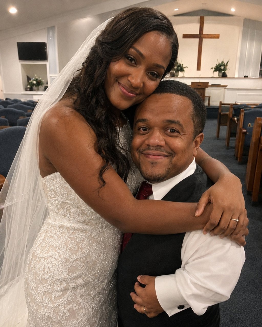 My in-laws laughed at my brother because of his height as he walked me down the aisle — what happened next made 200 guests fall silent and burst into tears.