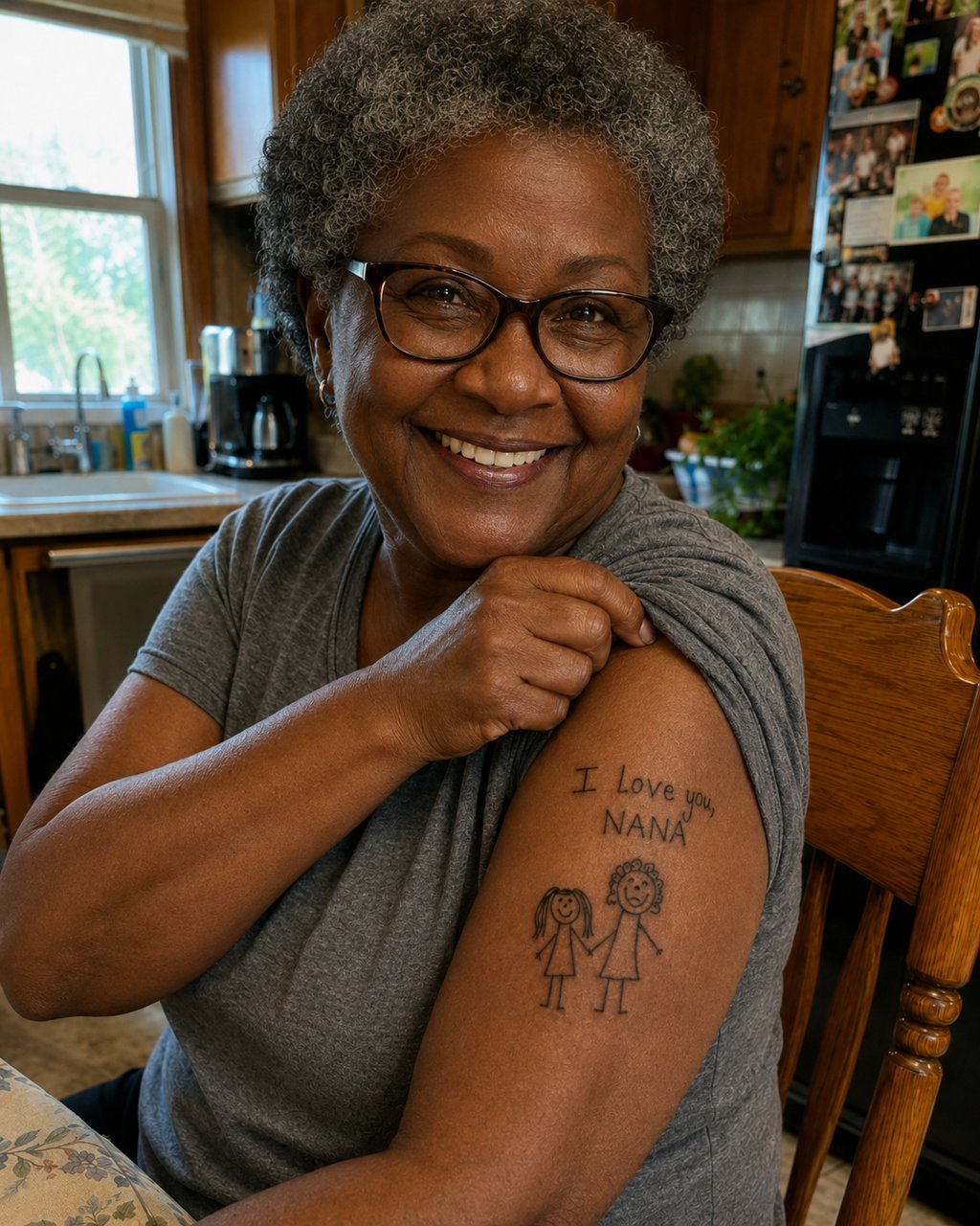 When my granddaughter handed me a little drawing she'd made with the words "I LOVE YOU NANA" written across it, I nearly cried.