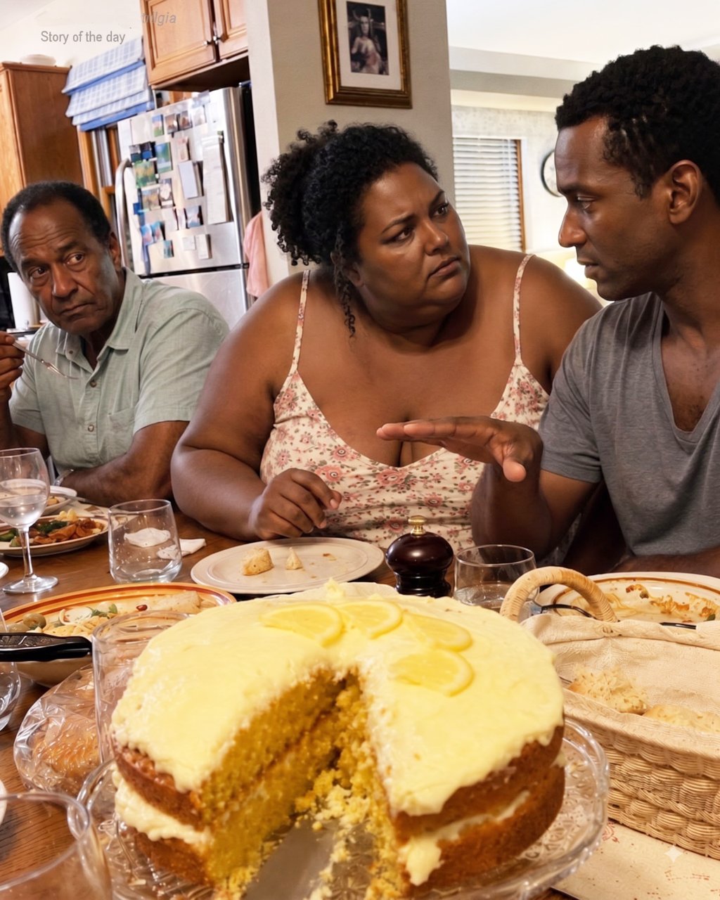 My daughter asked her husband for permission to have dessert at my table.