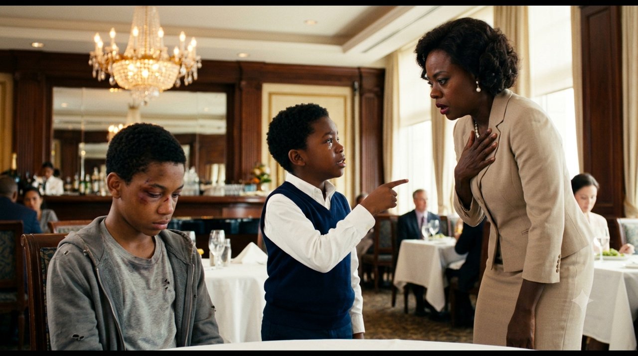 THE HOMELESS BOY TOOK THE BLOWS MEANT FOR HER SON…