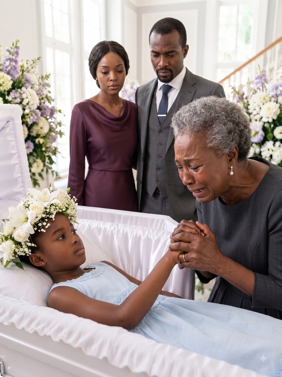 At her six-year-old granddaughter’s funeral, Eleanor bent over the tiny white casket to say goodbye one final time.
