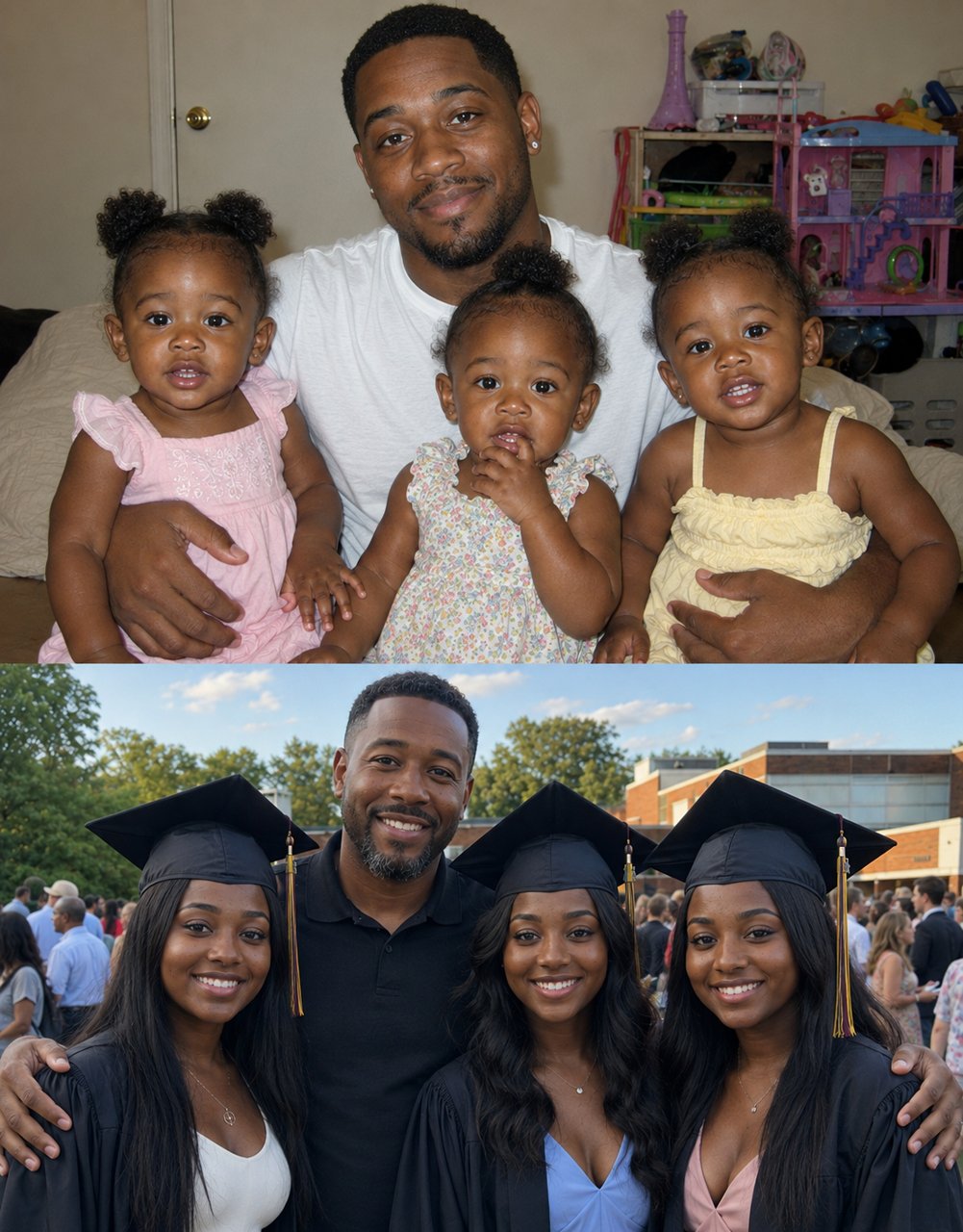 I gave up 22 years of my life raising my triplet nieces — what they did at their college graduation made me drop to my knees.