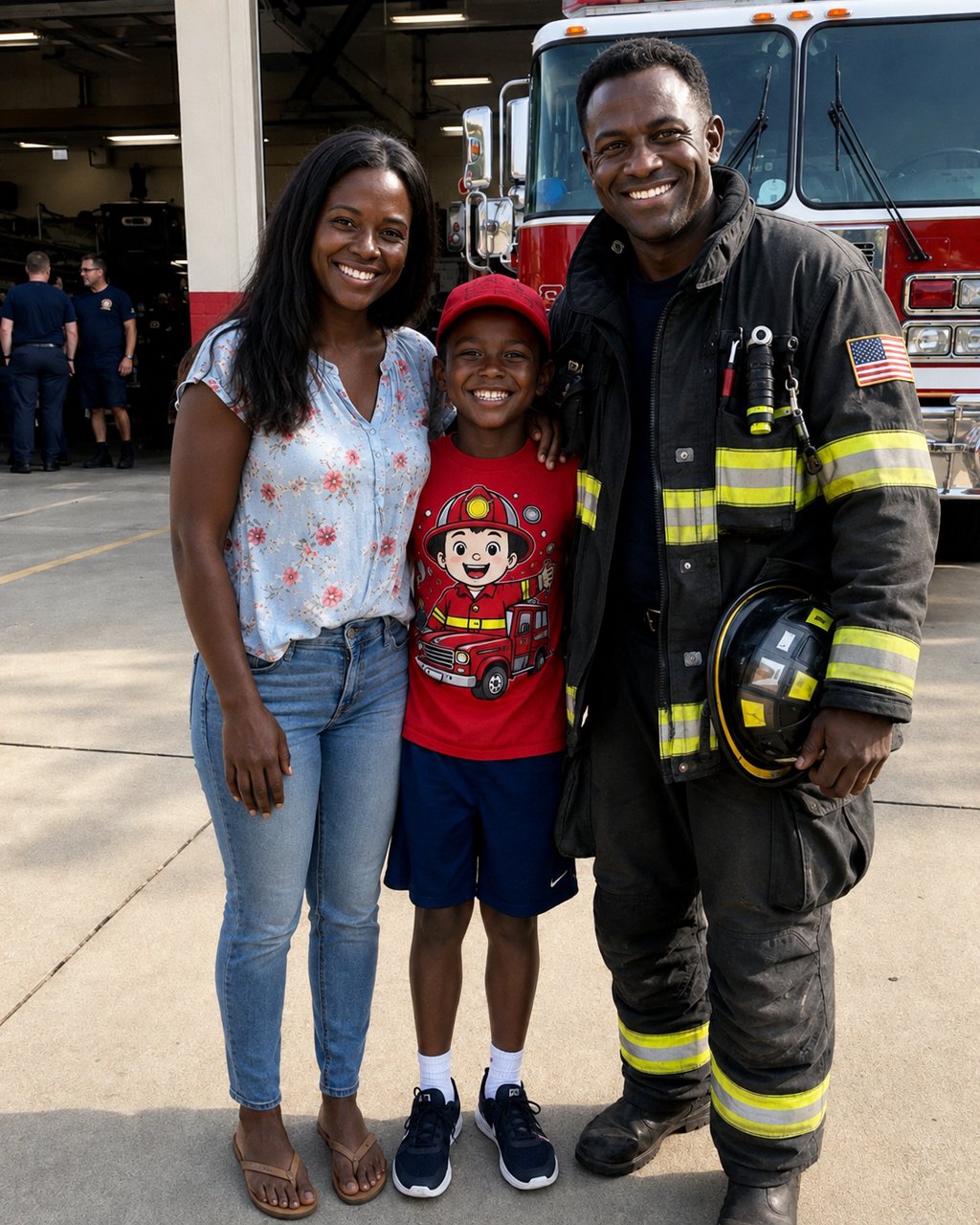 My son's final wish was to meet his favorite firefighters — when we arrived, the captain took off his helmet and said, "Ma'am, before your son comes inside, there's something you need to know."