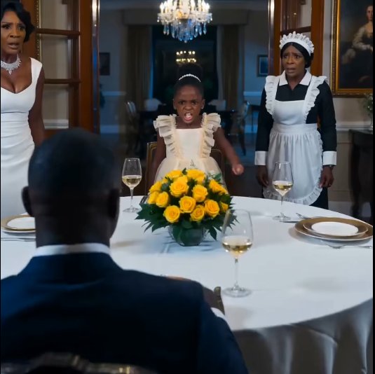 The little girl's voice shattered the perfect family dinner...