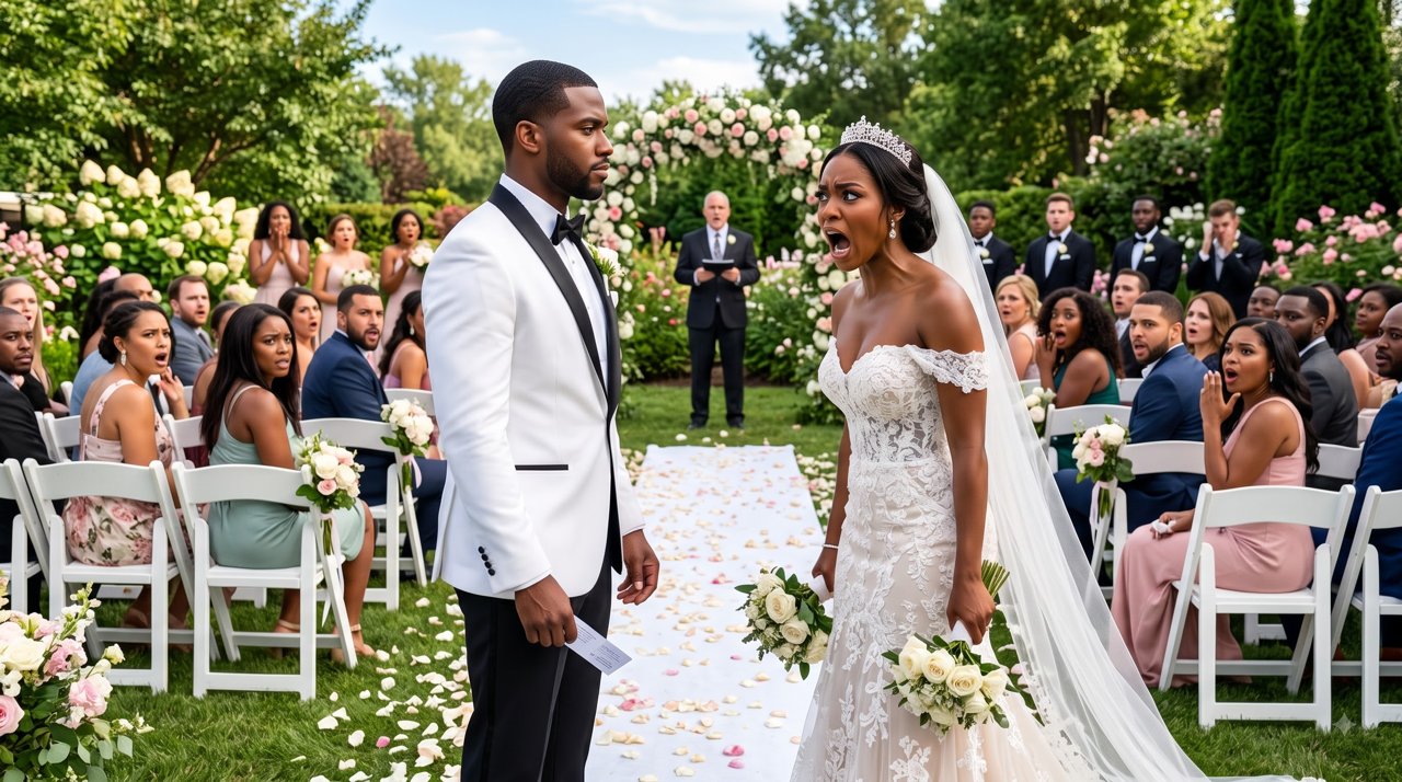 MY DAUGHTER HANDED ME A CRUMPLED NOTE BEFORE I SAID "I DO" — WHAT MY BRIDE HAD WRITTEN ENDED THE WEDDING