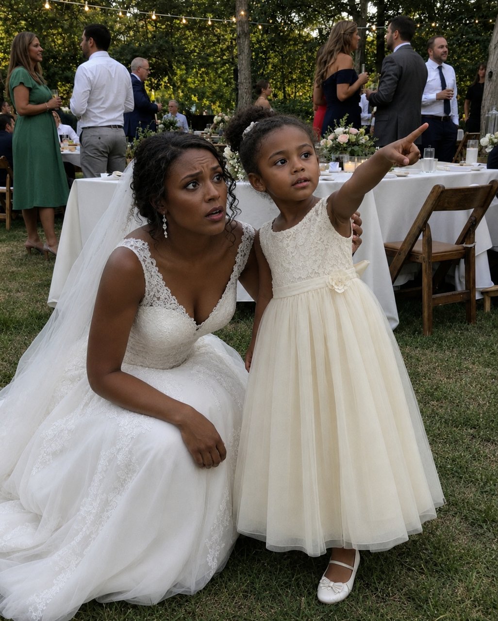 At my wedding reception, my new husband's little daughter tugged on my dress and asked, "Can I tell you Daddy's secret now that you're my mommy?" — but what she said next made my stomach drop.