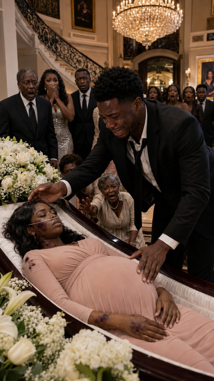 I flew home from the UAE dreaming of holding my nine-month pregnant wife, only for my mother to point at a coffin in the living room and sneer, "She died giving birth.