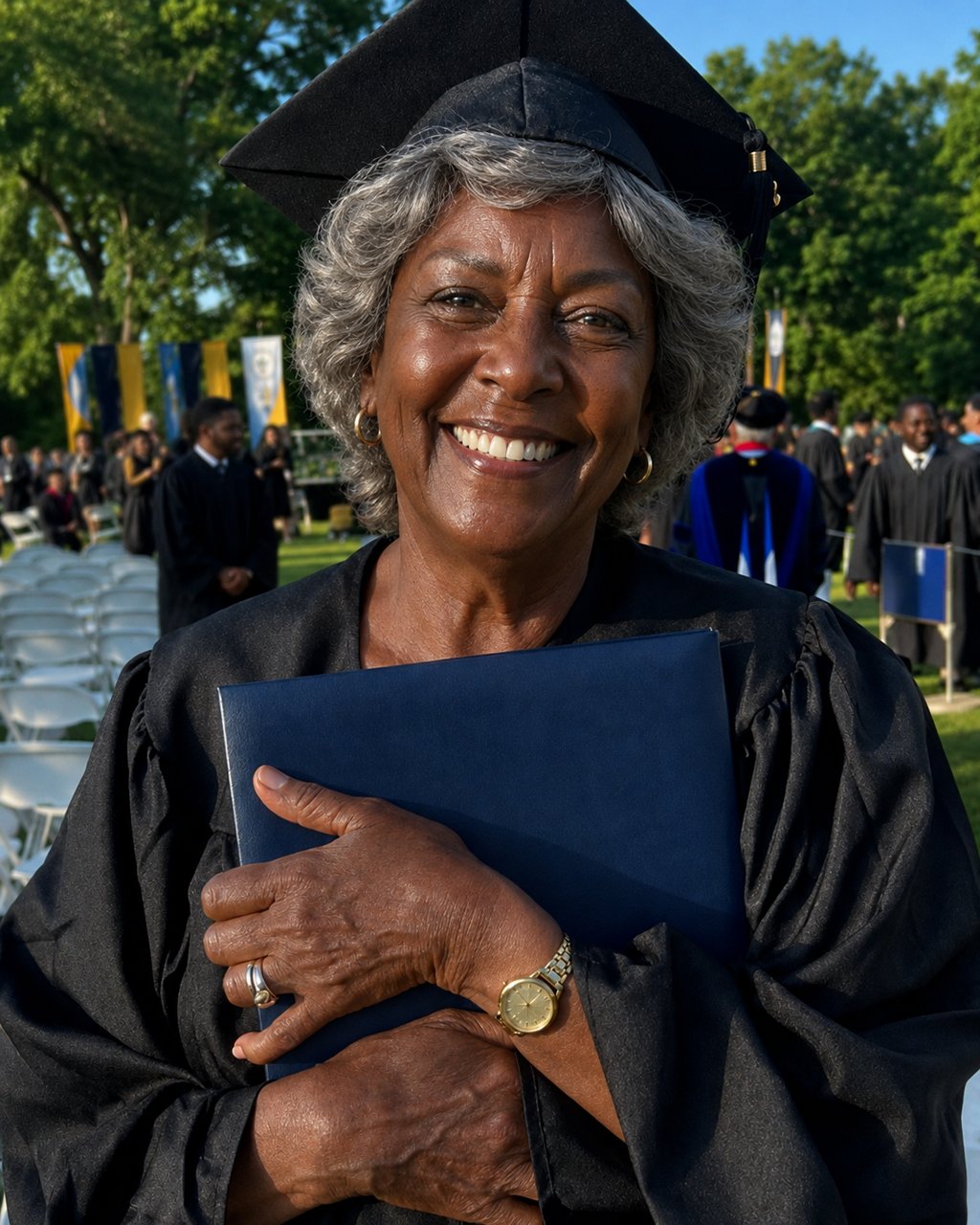 I finally earned my dream degree at 64, only for my entire family to boycott the ceremony — but one photo I sent from the stage made them rush to the campus.