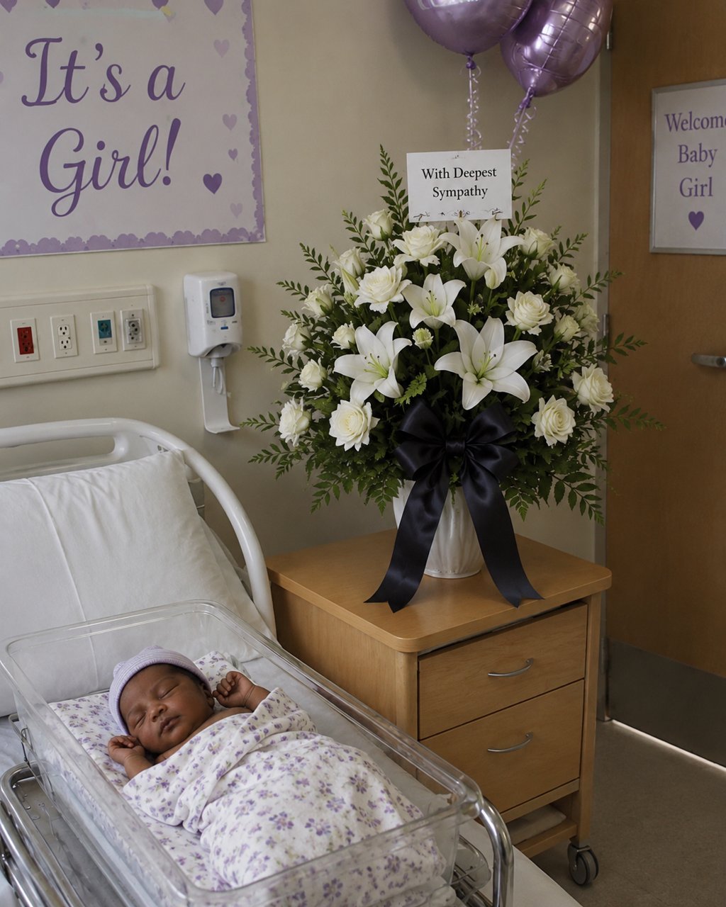 The day after I gave birth, someone sent me funeral flowers instead of congratulations.