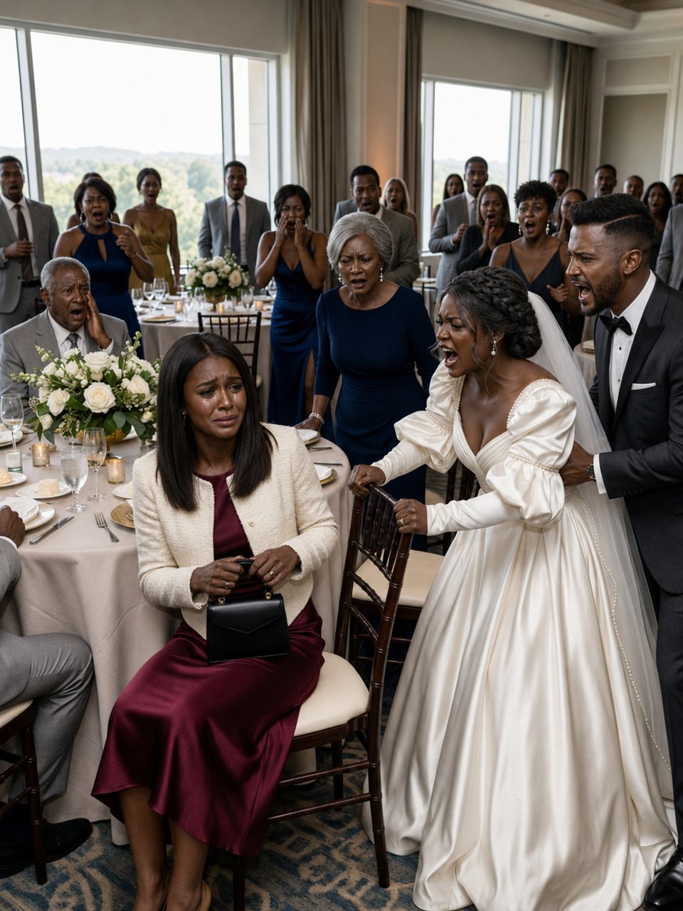 "My sister pulled my chair away just as I was about to sit down and said coldly, "This table is for family—not you." I didn't argue.