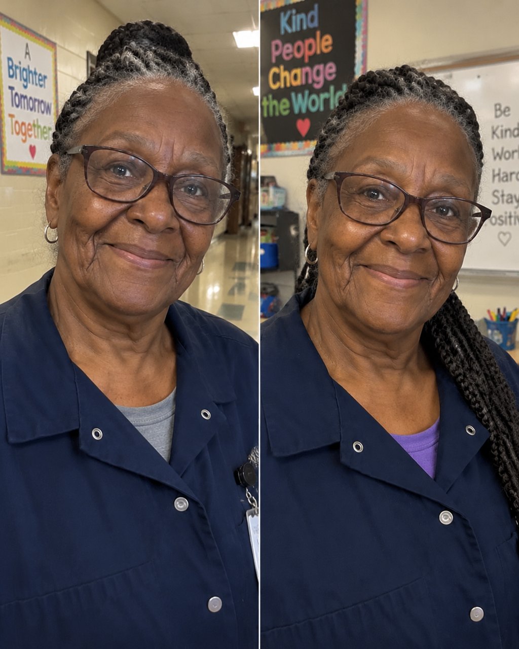 My 10-year-old daughter bought new glasses for an elderly school custodian with her own savings — the next day, the principal called and said, "Ma'am, a police officer is looking for your daughter."