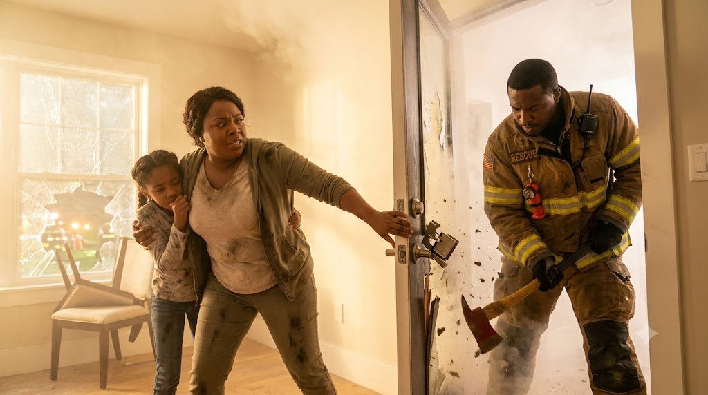 DURING THE FIRE, I WAS TRAPPED BEHIND A LOCKED DOOR WITH MY SICK DAUGHTER, BUT MY HUSBAND WALKED HIS ASSISTANT STRAIGHT TO SAFETY.