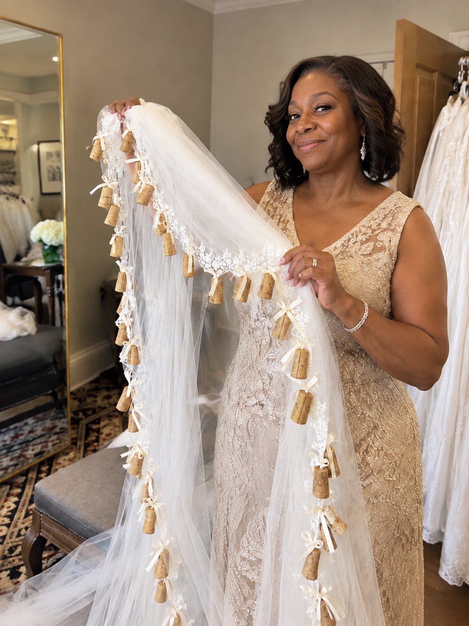 My future MIL covered my bridal veil with wine corks knowing I'd been sober for 10 years — what my fiancé did when he saw it left her speechless.
