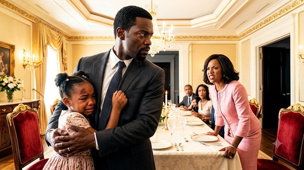 The family was supposed to be having a peaceful, elegant dinner, but the entire atmosphere shattered when the father stepped into the dining room.