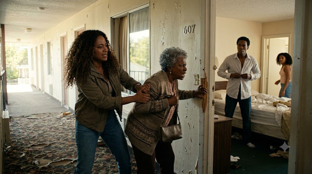 The motel receipt I found in my husband's pocket said "two hours." I took my mother-in-law straight there.