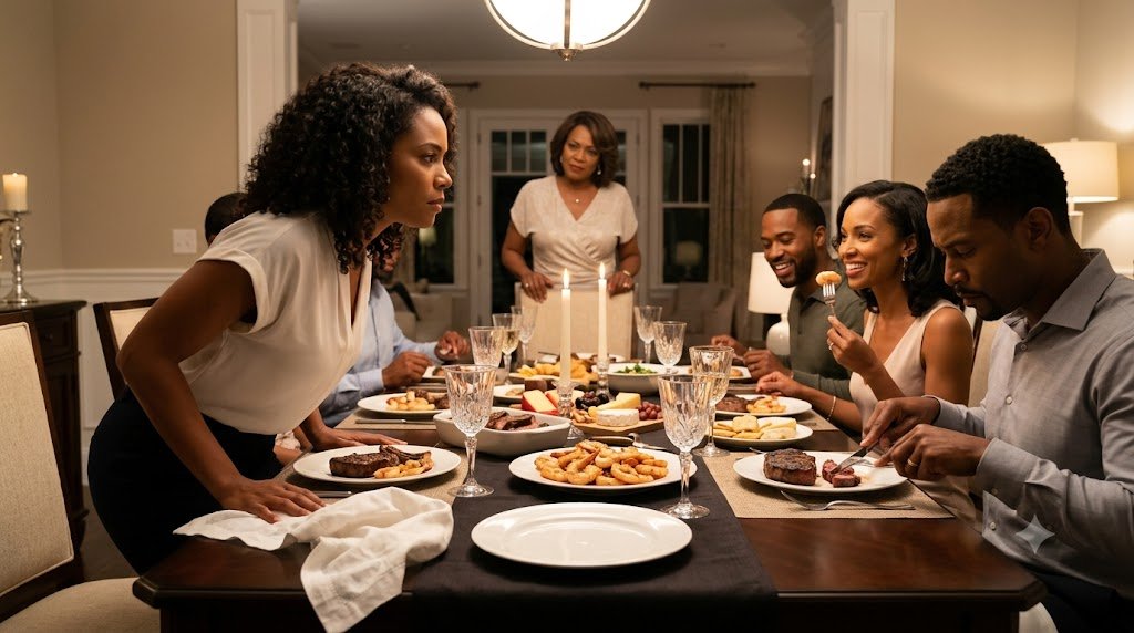 At a table laden with meat and seafood, my mother-in-law was the only one who left me with an empty plate: "We've run out of food for you." My husband didn't say a word.
