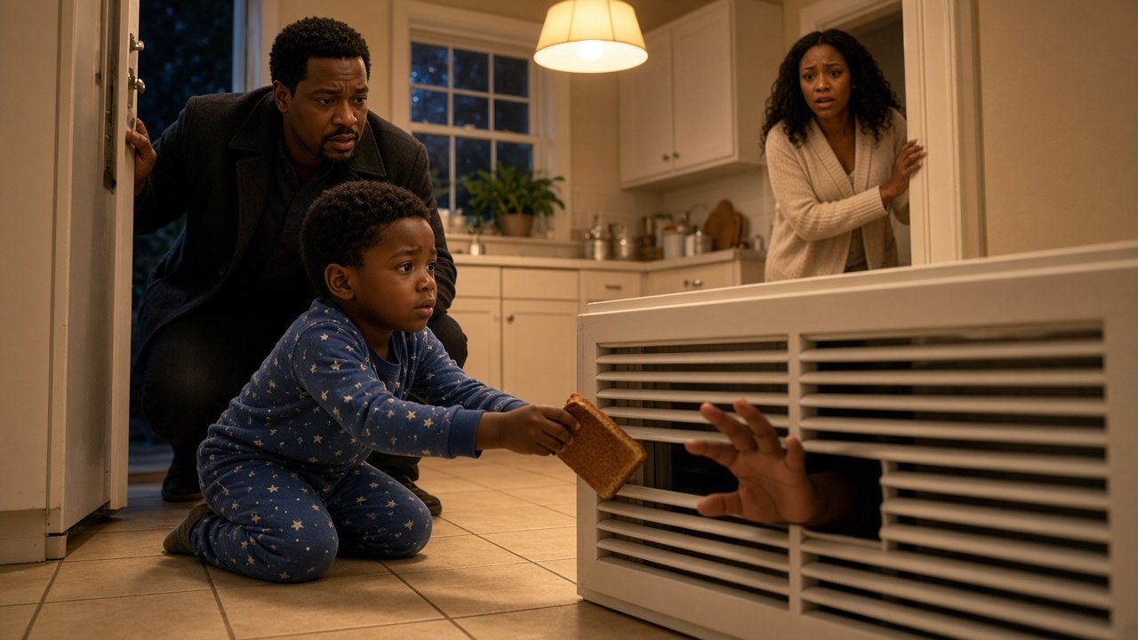 Imagine stepping home on a cold November evening, expecting a quiet family night, only to find your son crying by a heating vent, feeding a hidden ghost — or worse, a living victim.