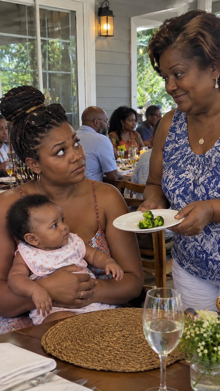 At the big family dinner, my MIL served me plain broccoli, loudly announcing, "We just want you looking your best for the family photos this year" — what I did next is something they'll never forget.