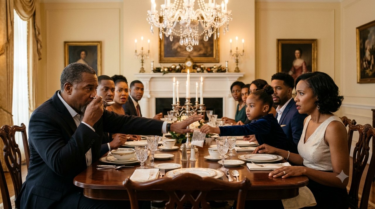 Nobody at the table paid much attention to the little girl when she first stepped into the dining room.