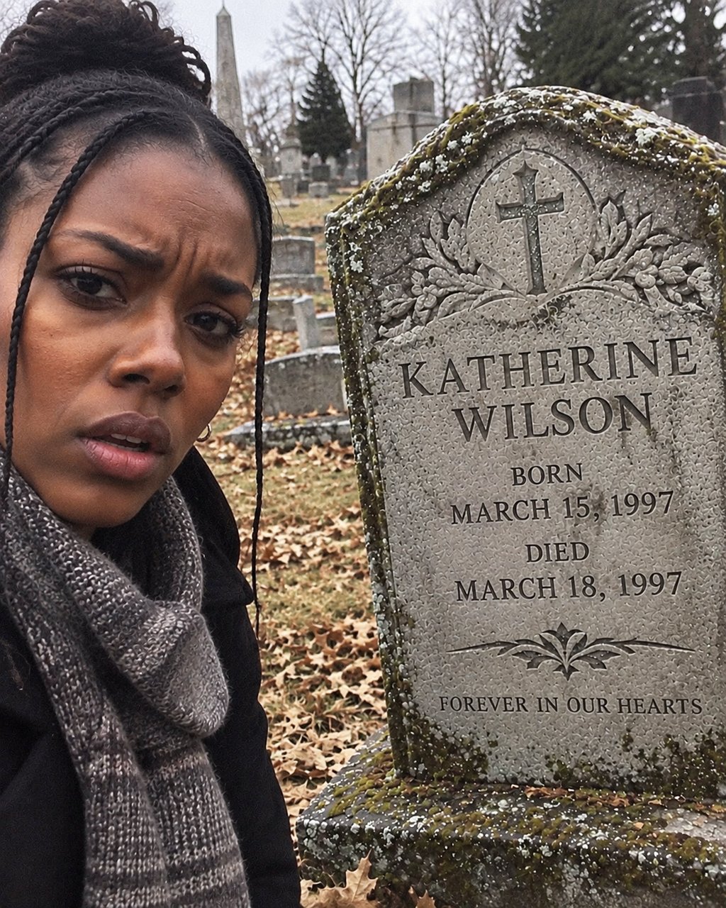 Walking Through a Cemetery, I Saw a Grave with My Name and Birth Date on It – The Death Date Was Listed Just 3 Days After I Was Born