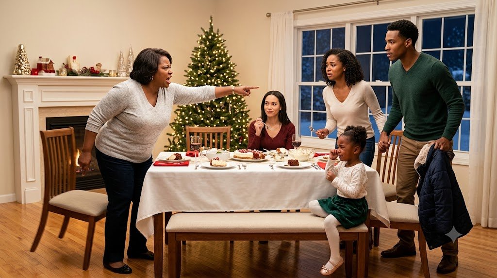 At Christmas dinner, my sister and I argued until my mom suddenly spat in my face and screamed, "You are a leech.