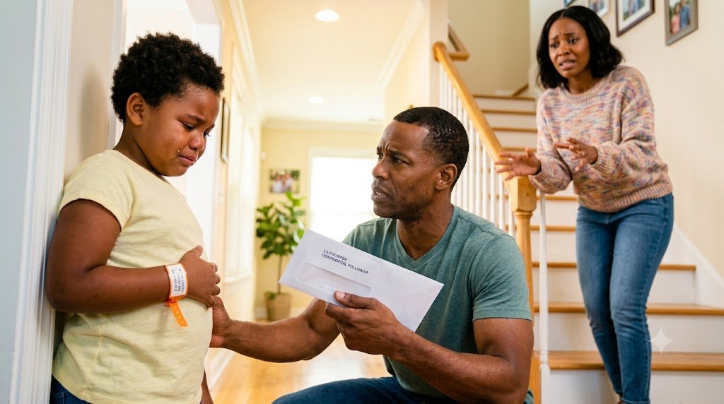 Ethan thought the hospital envelope would explain why his eight-year-old daughter was in pain.