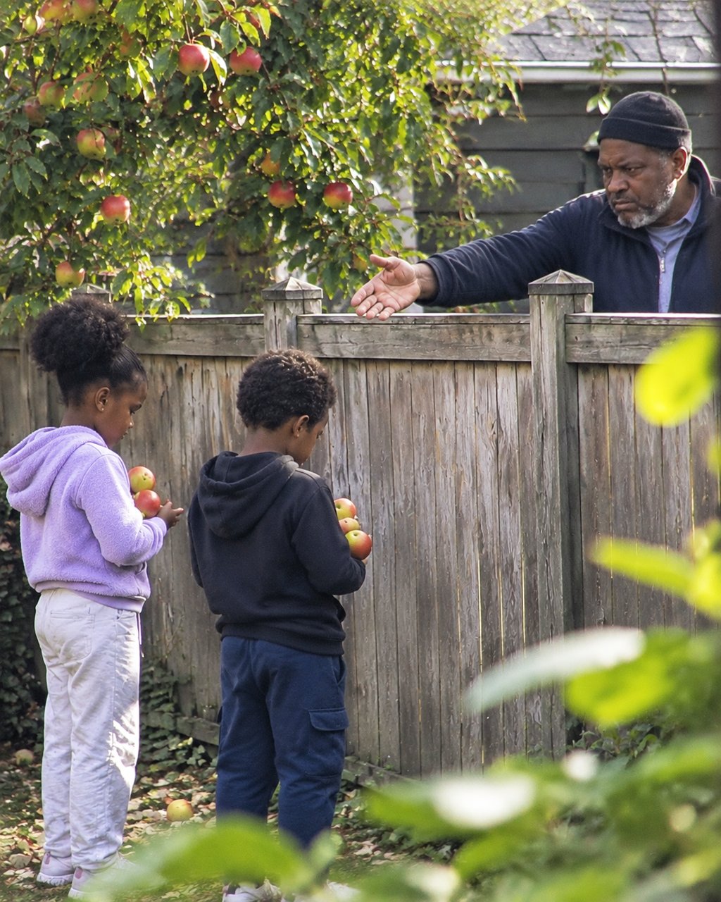 "Raising thieves young, are we?" My neighbor's tree drops its apples in our yard, yet he made two small children return every single one — I was ready to march over there, but my husband had a smarter way to teach him a lesson.